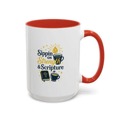 Inspirational Coffee Mug - Sippin' on Strength & Scripture - Perfect Gift for Coffee Lovers, Spiritual Growth, Daily Inspiration, [...]