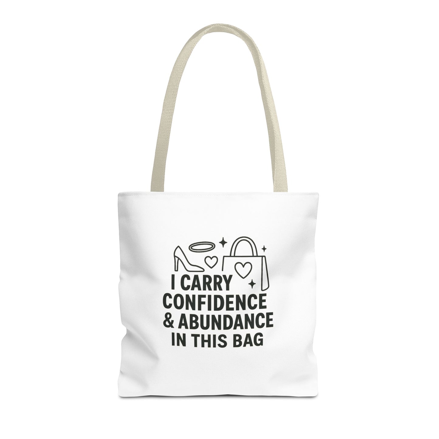 Confidence & Abundance Tote Bag, Motivational Shopper Bag, Gift for Her, Inspirational Tote for Everyday Use, Eco-Friendly Carryall