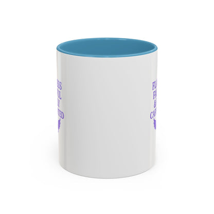 Flawless & Fully Caffeinated Accent Coffee Mug for Faithful Friends, Inspirational Gift, Morning Motivation Cup, Bible Lover's Mug