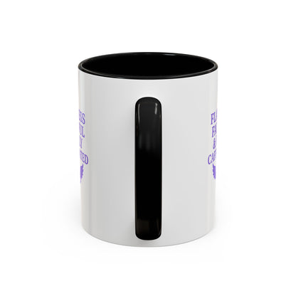Flawless & Fully Caffeinated Accent Coffee Mug for Faithful Friends, Inspirational Gift, Morning Motivation Cup, Bible Lover's Mug