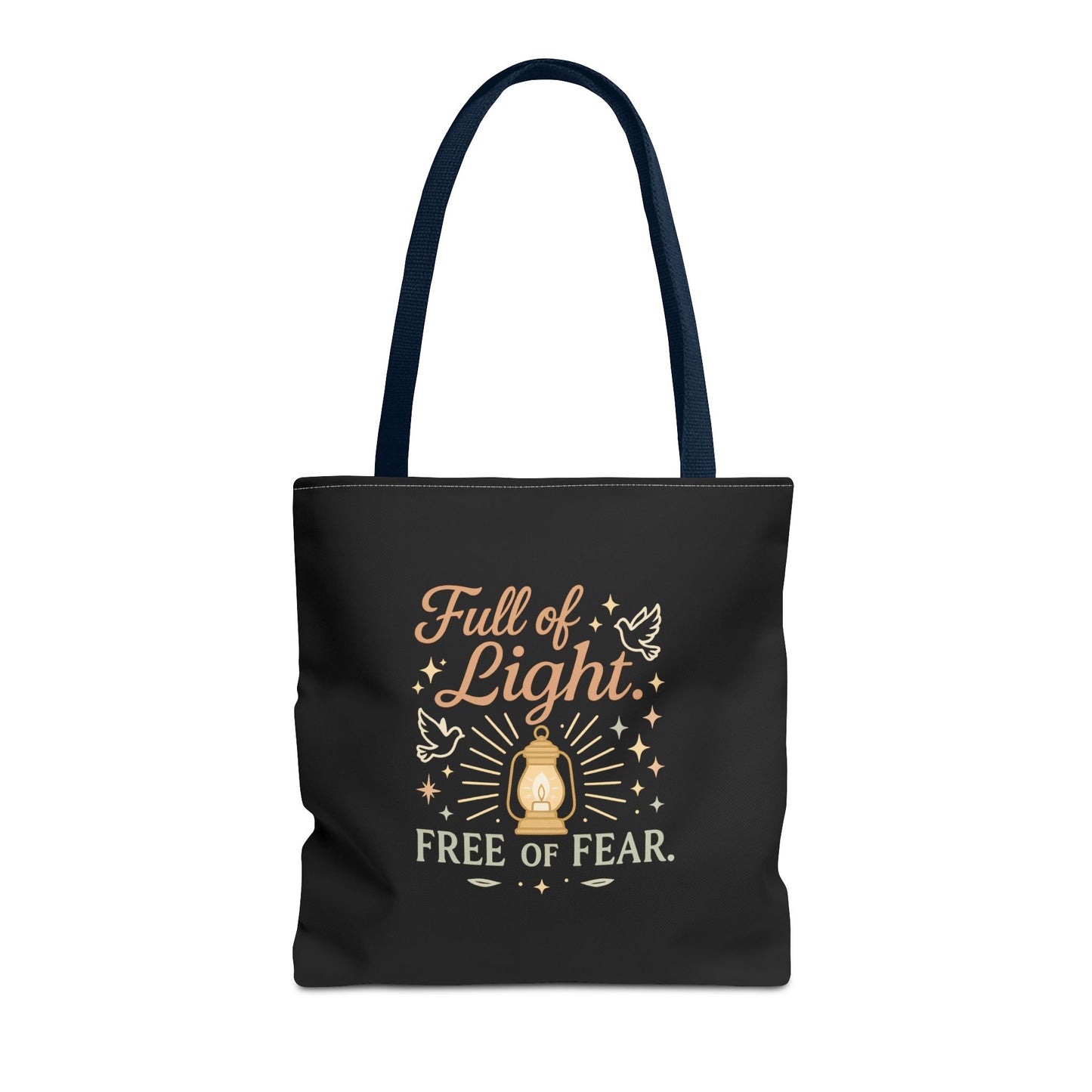 Full of Light Tote Bag | Inspirational Eco-Friendly Bag, Gift for Yoga Lovers, Spiritual Tote, Mindfulness, Fearless Accessory