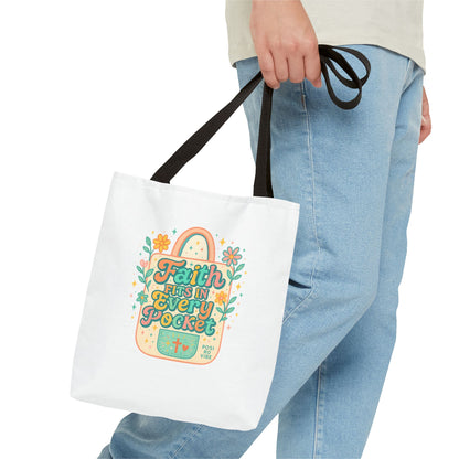 Faith-Inspired Tote Bag for Everyday Use, Shopping, Gifts, Beach, Eco-Friendly, Floral Design