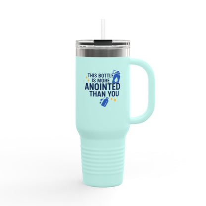 Anointed Travel Mug - 40oz Insulated Coffee Cup, Perfect Gift for Coffee Lovers, Tumblers for Road Trips, Personalized Travel Mug, Fun [...]