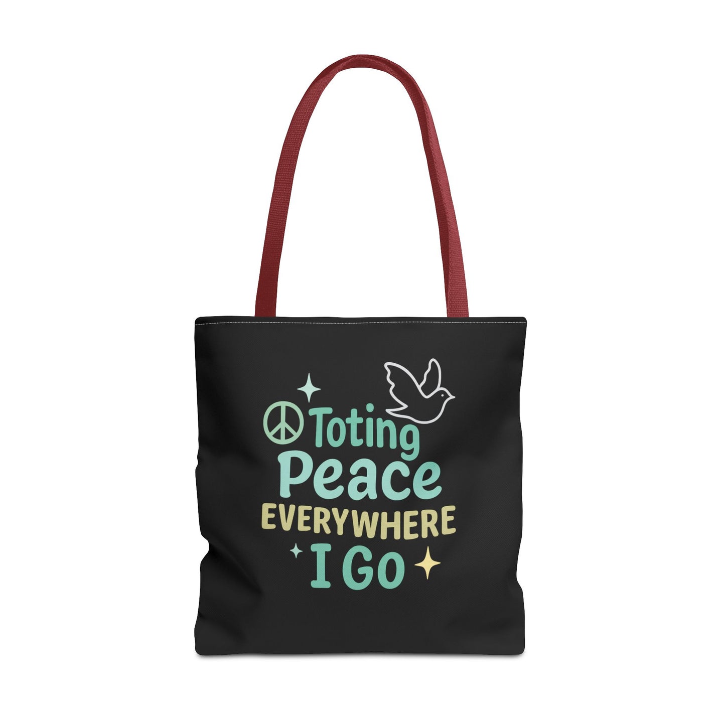 Peace-Themed Tote Bag Empower Your Journey, Eco-Friendly, Shopping, Beach, Gifts, Everyday Use