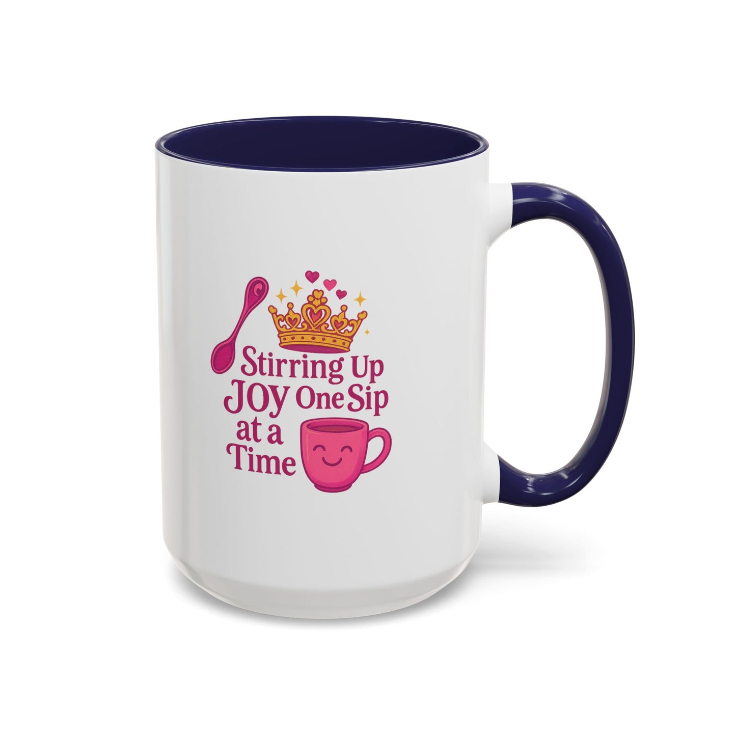 Joyful Accent Coffee Mug - 11/15oz, Colorful Sip Design, Perfect Gift for Coffee Lovers, Birthdays, Holidays, Housewarming
