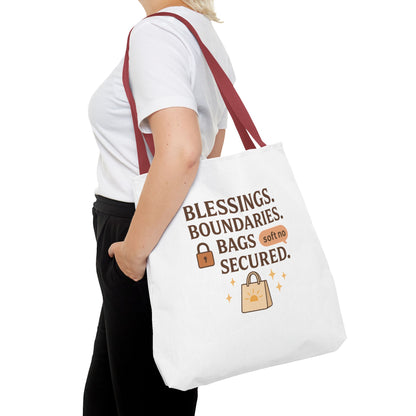 Blessings & Boundaries Tote Bag - Unique AOP Design for Daily Use, Gift for Friends, Travel, Shopping, Eco-Friendly Bag