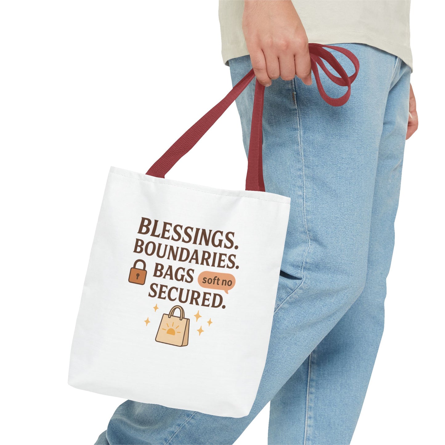 Blessings & Boundaries Tote Bag - Unique AOP Design for Daily Use, Gift for Friends, Travel, Shopping, Eco-Friendly Bag
