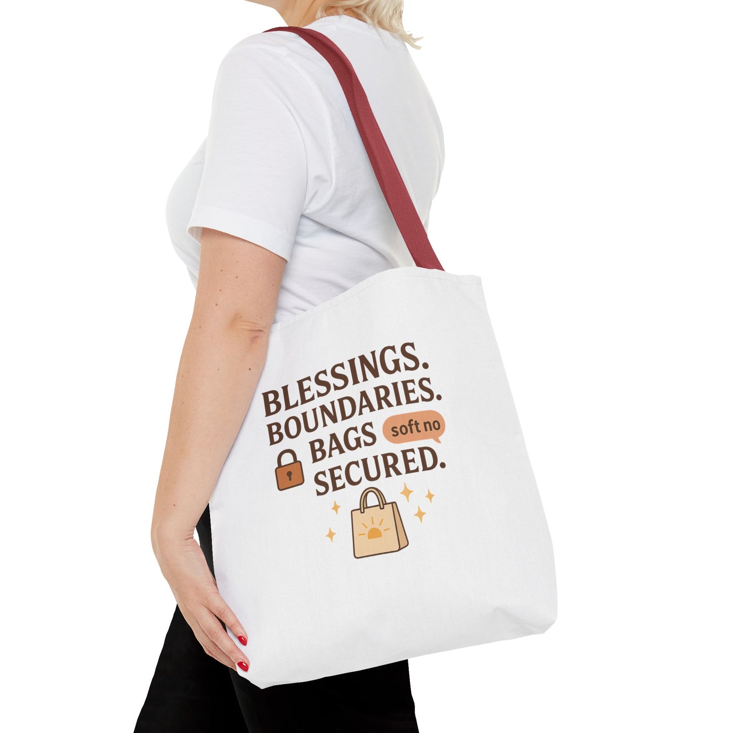 Blessings & Boundaries Tote Bag - Unique AOP Design for Daily Use, Gift for Friends, Travel, Shopping, Eco-Friendly Bag