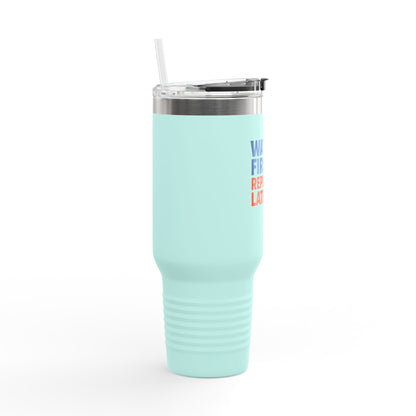 Water First, Repent Later - Insulated Travel Mug - Water First, Repent Later - Perfect for Hydration on the Go, Gifts for Adventurers, Road Trips, Outdoor Camps