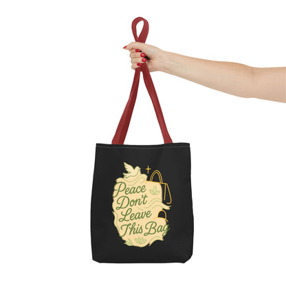Peaceful Spirit Tote Bag, Eco-Friendly Canvas Bag, Stylish Shopping Bag, Inspirational Gift, Everyday Tote, Faith-Based Accessory