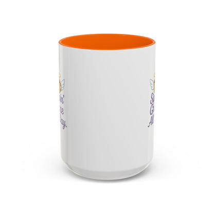 Sipping Grace Accent Coffee Mug | Stylish Gift for Coffee Lovers, Inspirational Mug, Office Décor, Unique Funny Coffee Cup
