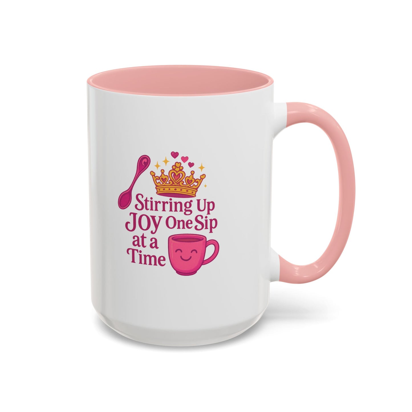 Joyful Accent Coffee Mug - 11/15oz, Colorful Sip Design, Perfect Gift for Coffee Lovers, Birthdays, Holidays, Housewarming