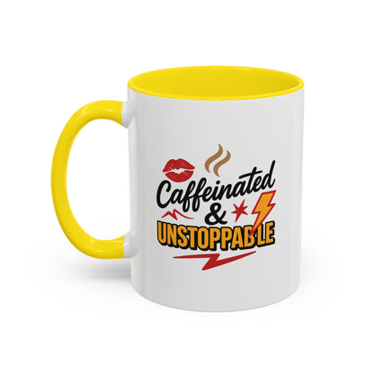 Caffeinated & Unstoppable Coffee Mug - Fun Gift for Coffee Lovers, Cute Office Decor, Motivational Drinkware, Perfect for Birthdays, [...]