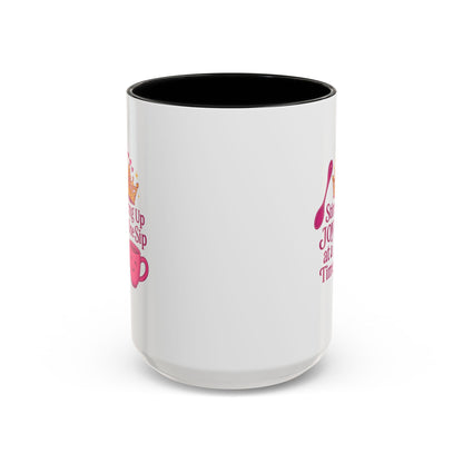 Joyful Accent Coffee Mug - 11/15oz, Colorful Sip Design, Perfect Gift for Coffee Lovers, Birthdays, Holidays, Housewarming