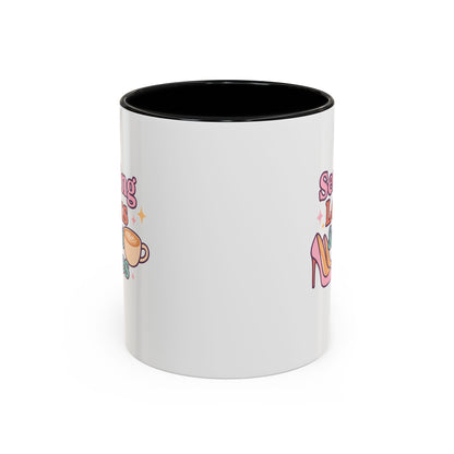 Serving Look and Latte Accent Coffee Mug (11, 15oz)
