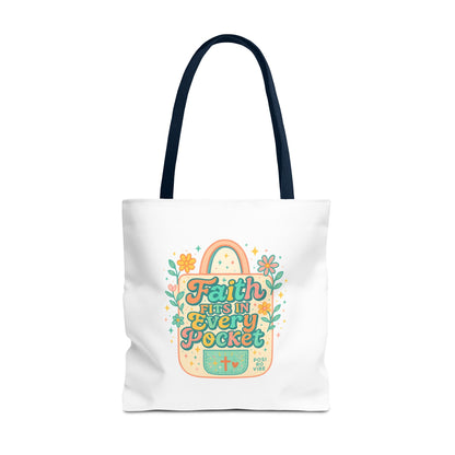 Faith-Inspired Tote Bag for Everyday Use, Shopping, Gifts, Beach, Eco-Friendly, Floral Design