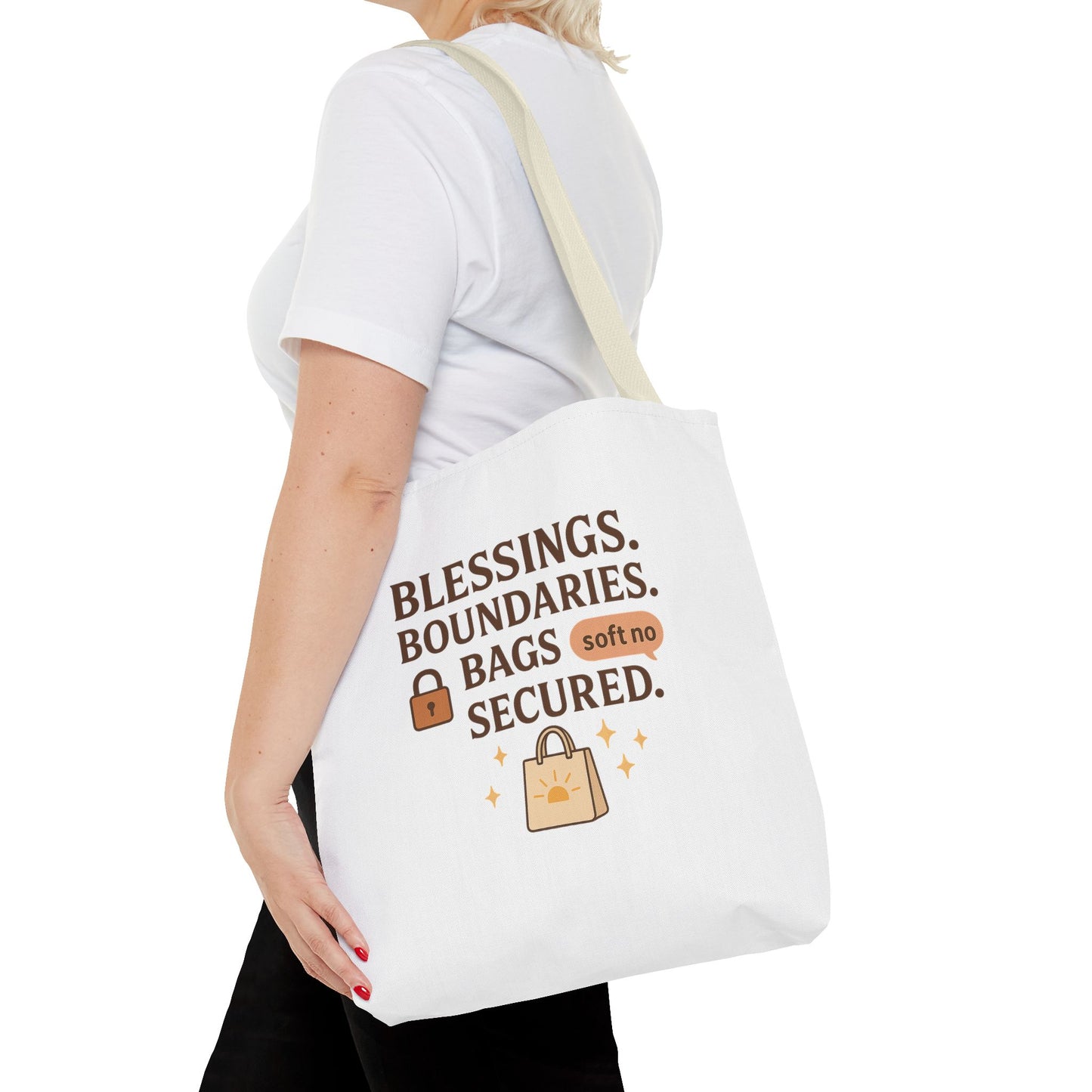 Blessings & Boundaries Tote Bag - Unique AOP Design for Daily Use, Gift for Friends, Travel, Shopping, Eco-Friendly Bag