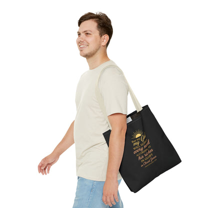Faith-Inspired Tote Bag: 'God Will Supply Every Need', Christian Gift, AOP Bag for Church, Casual Outings, Inspirational Accessory