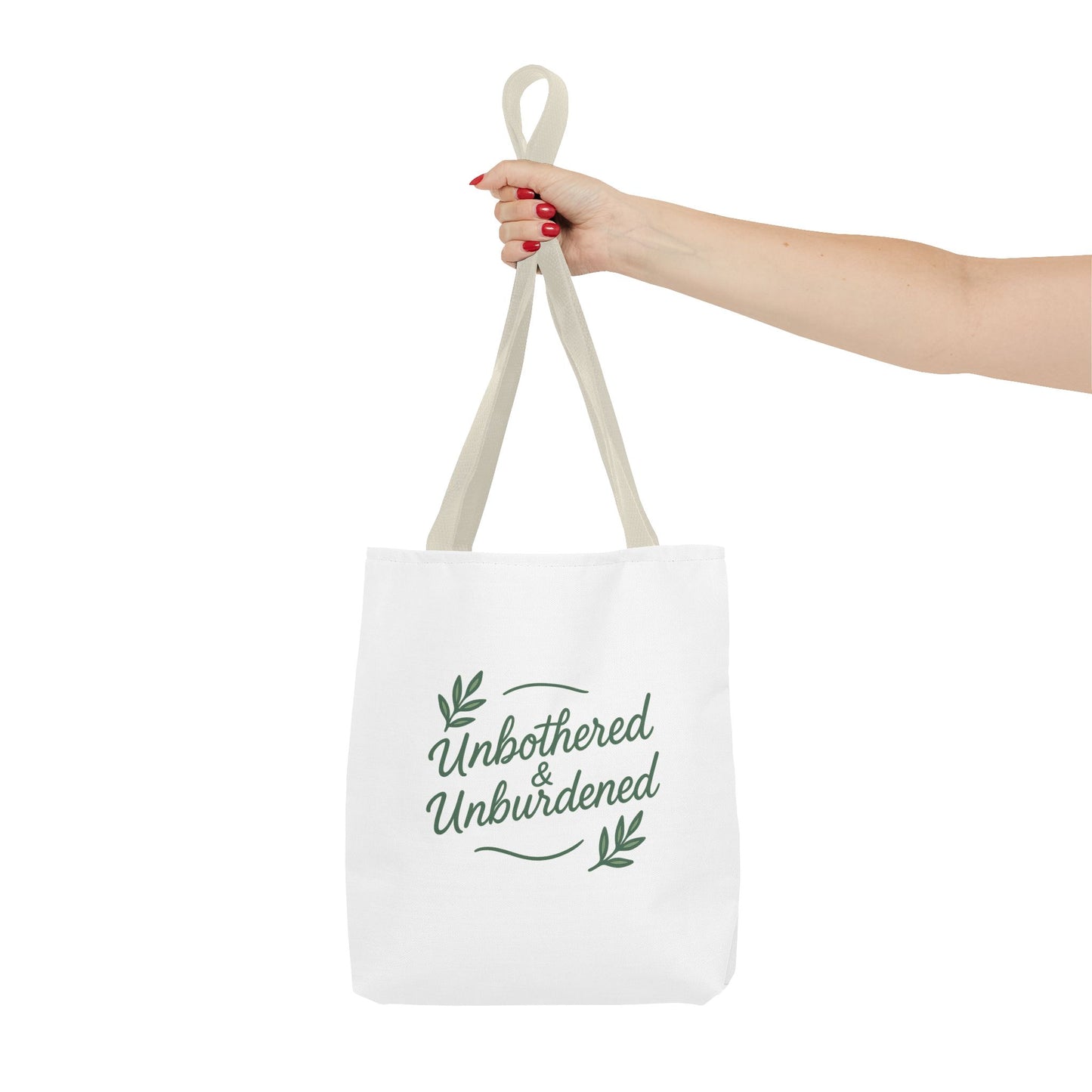 Unbothered & Unburdened Tote Bag, Everyday Tote, Eco-Friendly Bag, Gift for Her, Stylish Shopping Bag, Motivational Tote