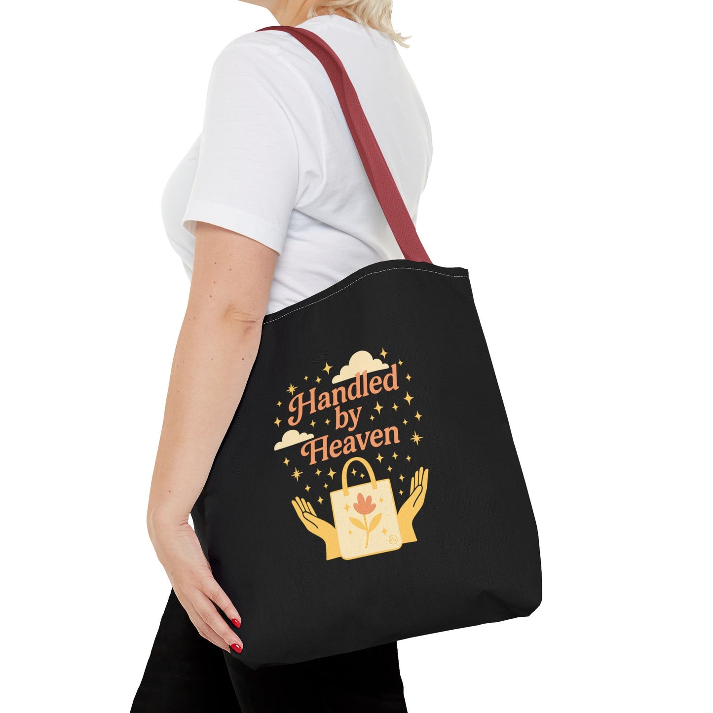 Heavenly Handled Tote Bag - Eco-Friendly Gift, Everyday Carry, Shopping Companion, Gift for Her, Travel Essential
