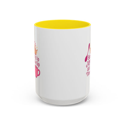 Joyful Accent Coffee Mug - 11/15oz, Colorful Sip Design, Perfect Gift for Coffee Lovers, Birthdays, Holidays, Housewarming