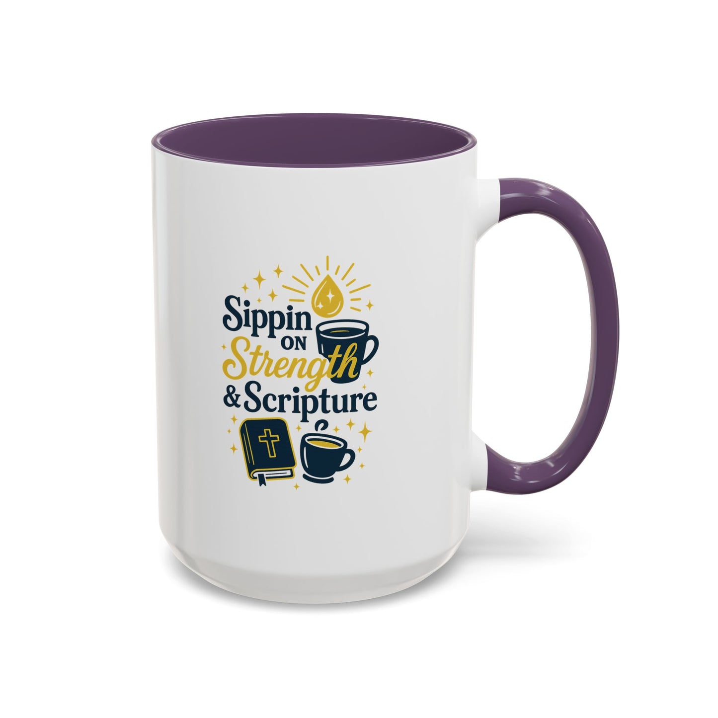 Inspirational Coffee Mug - Sippin' on Strength & Scripture - Perfect Gift for Coffee Lovers, Spiritual Growth, Daily Inspiration, [...]