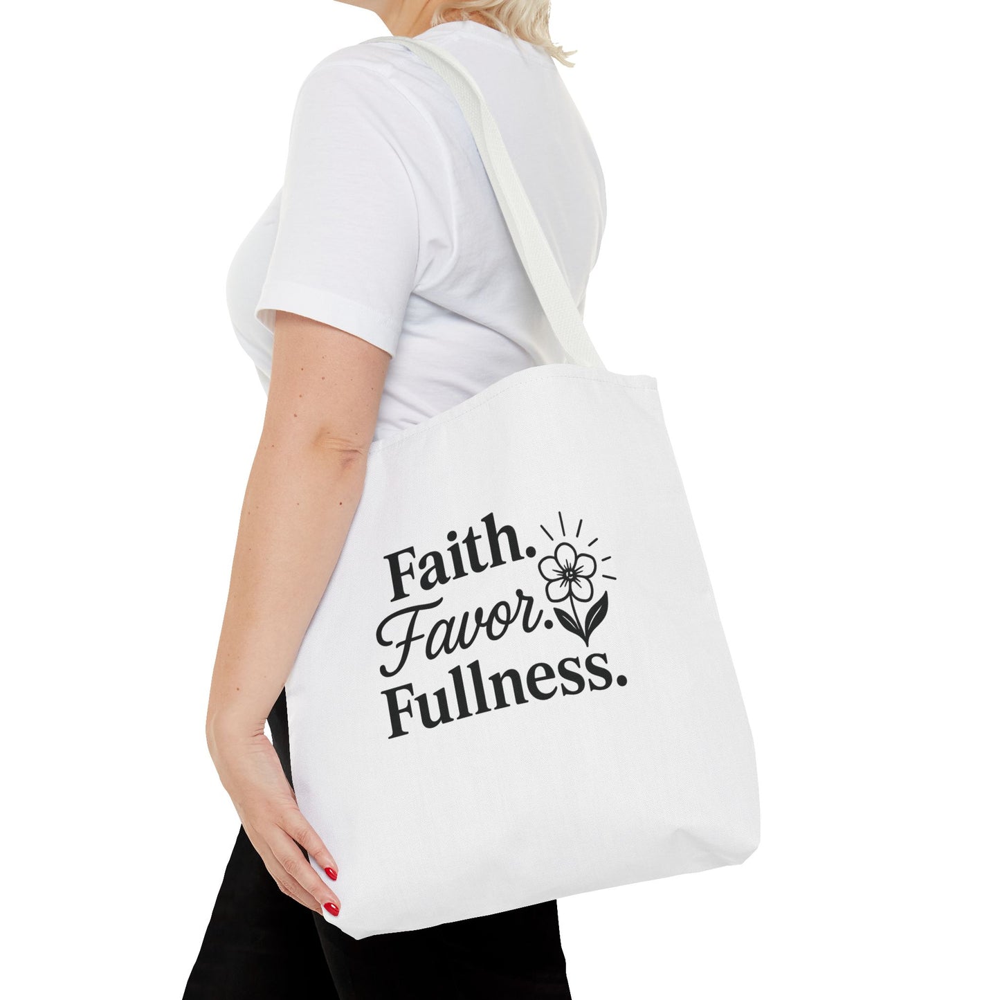 Faith-Inspired Tote Bag for Daily Essentials, Eco-Friendly Shopping Bag, Motivational Quote Tote, Spiritual Gift, Everyday Use