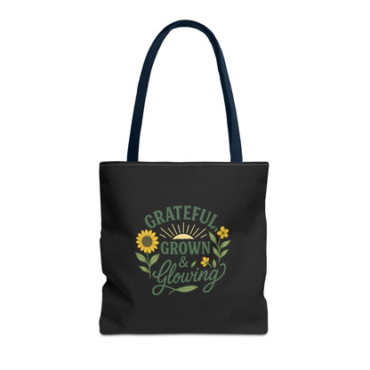 Grateful Grown & Glowing Tote Bag Eco-Friendly Shopper