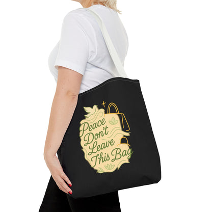 Peaceful Spirit Tote Bag, Eco-Friendly Canvas Bag, Stylish Shopping Bag, Inspirational Gift, Everyday Tote, Faith-Based Accessory