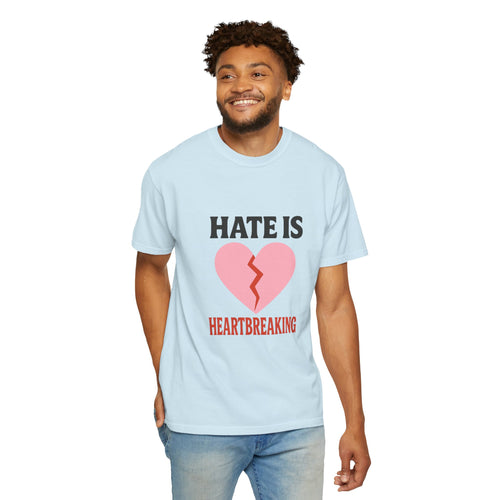 Heartbreaking Message Awareness Garment-Dyed T-Shirt