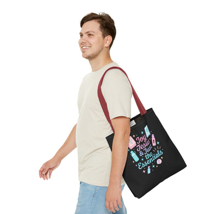 Joyful Essentials Tote Bag for Faith Lovers, Christian Canvas Bag, Unique Gift for Church, Bible Study, Everyday Use, Stylish Carryall