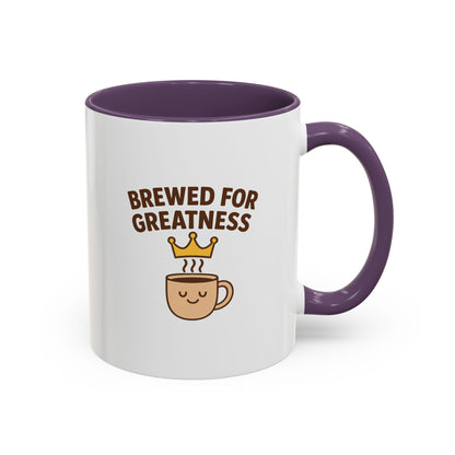 Brewed for Greatness Coffee Mug | Fun Drinking Mug, Gift for Coffee Lovers, Motivational Mug, Accent Mug for Home or Office