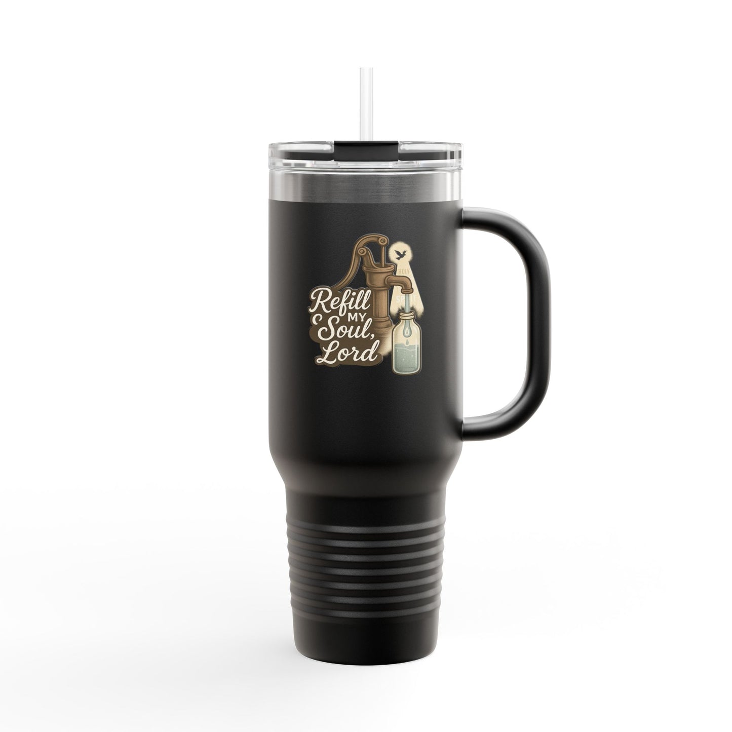 Faith-Inspired Insulated Travel Mug, Soulful Coffee Cup, Christian Gift, Eco-friendly Mug, Inspirational Drinkware