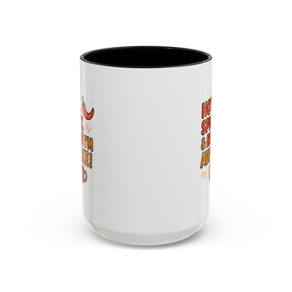 Funny Coffee Mug: "Hot, Spicy, & Now I'm Awake!" - Perfect Gift for Coffee Lovers, Mugs for Friends, Humorous Kitchen Decor, Novelty Mug