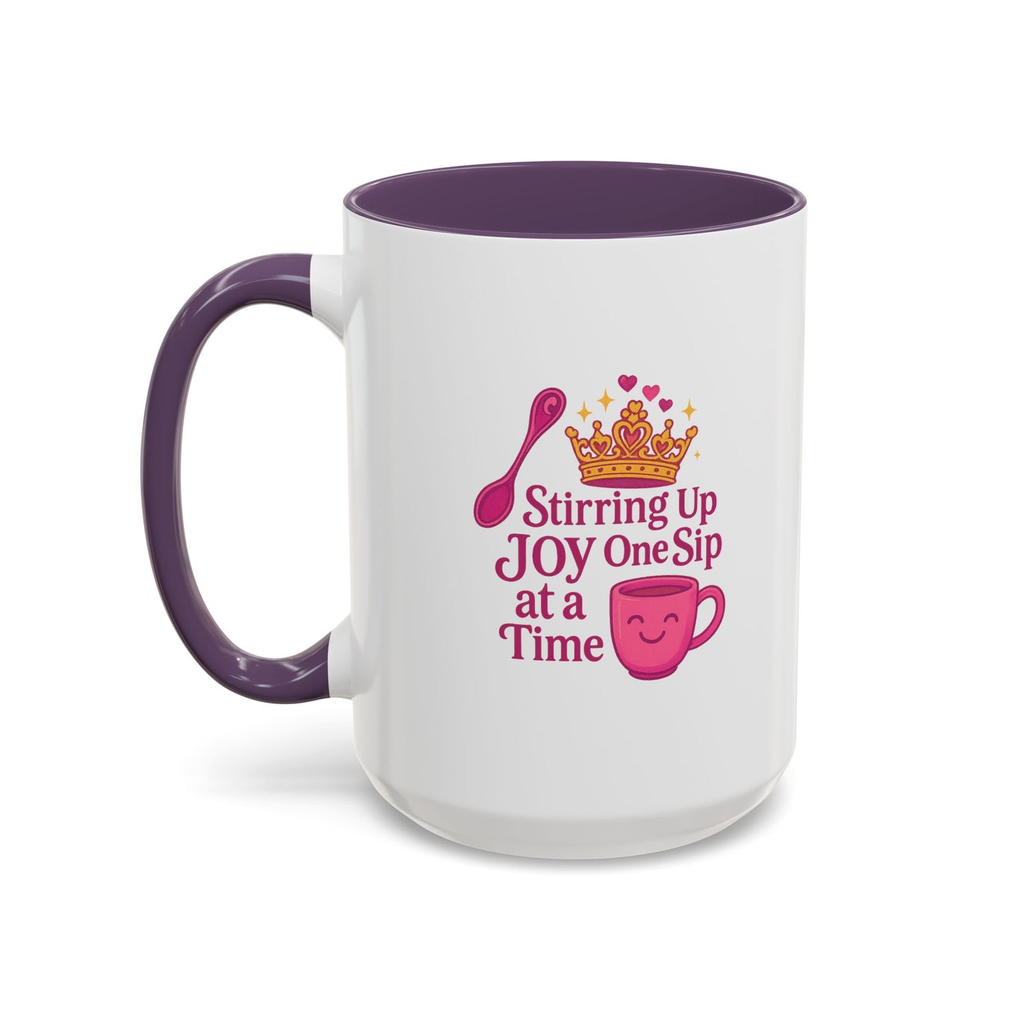 Joyful Accent Coffee Mug - 11/15oz, Colorful Sip Design, Perfect Gift for Coffee Lovers, Birthdays, Holidays, Housewarming