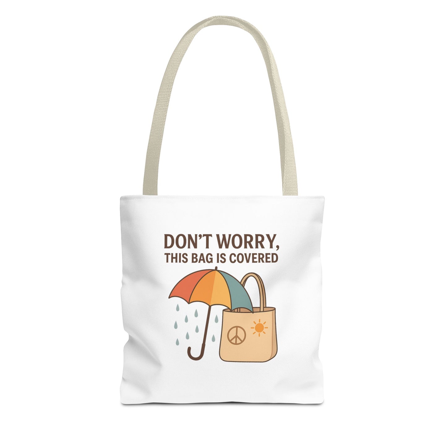 Waterproof Tote Bag - Don't Worry, This Bag Is Covered | Eco-Friendly, Beach, Gym, Shopping, Travel
