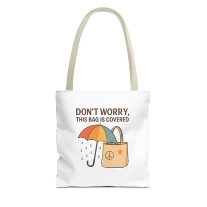 Waterproof Tote Bag - Don't Worry, This Bag Is Covered | Eco-Friendly, Beach, Gym, Shopping, Travel