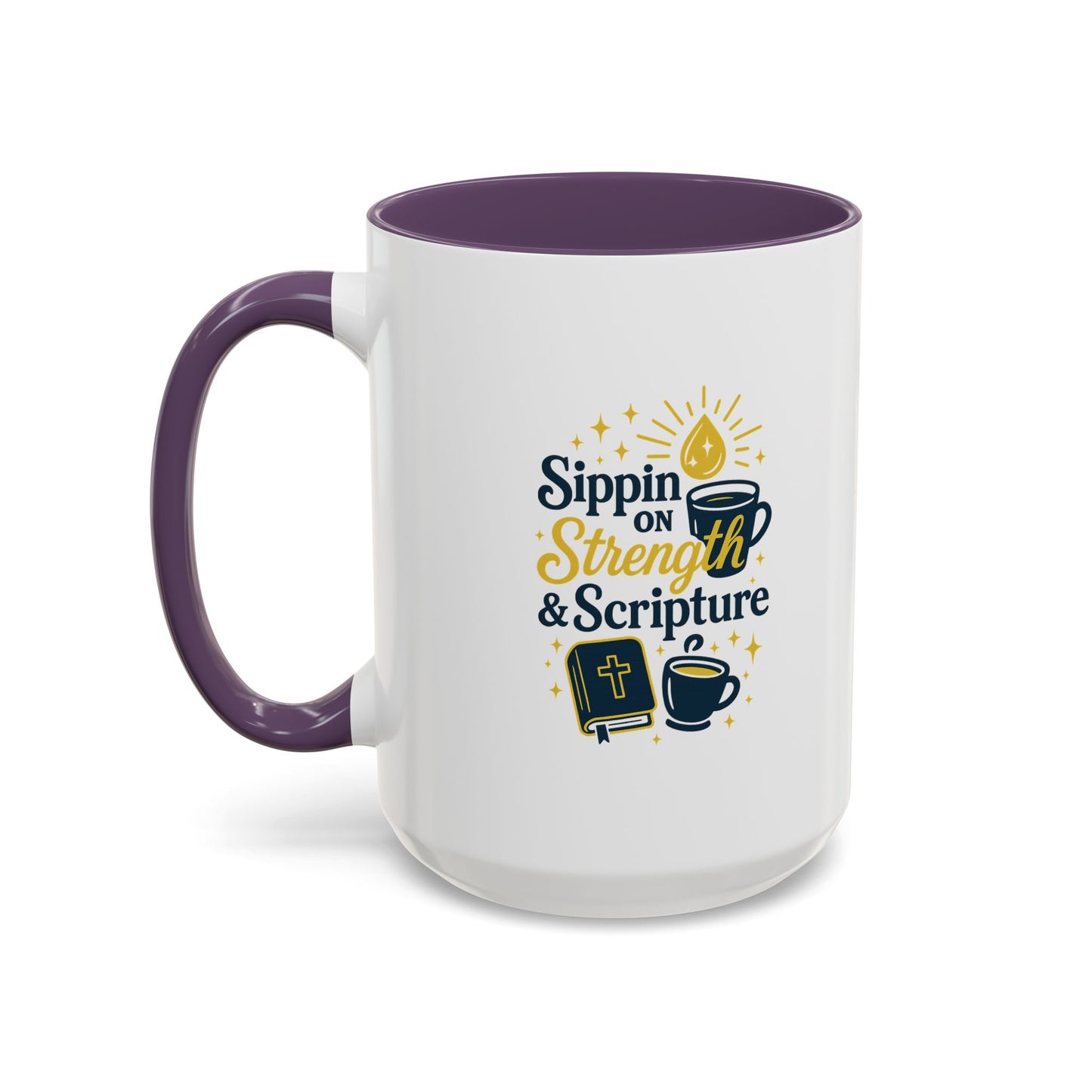 Inspirational Coffee Mug - Sippin' on Strength & Scripture - Perfect Gift for Coffee Lovers, Spiritual Growth, Daily Inspiration, [...]