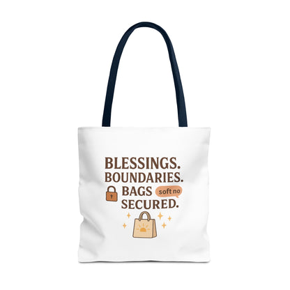 Blessings & Boundaries Tote Bag - Unique AOP Design for Daily Use, Gift for Friends, Travel, Shopping, Eco-Friendly Bag