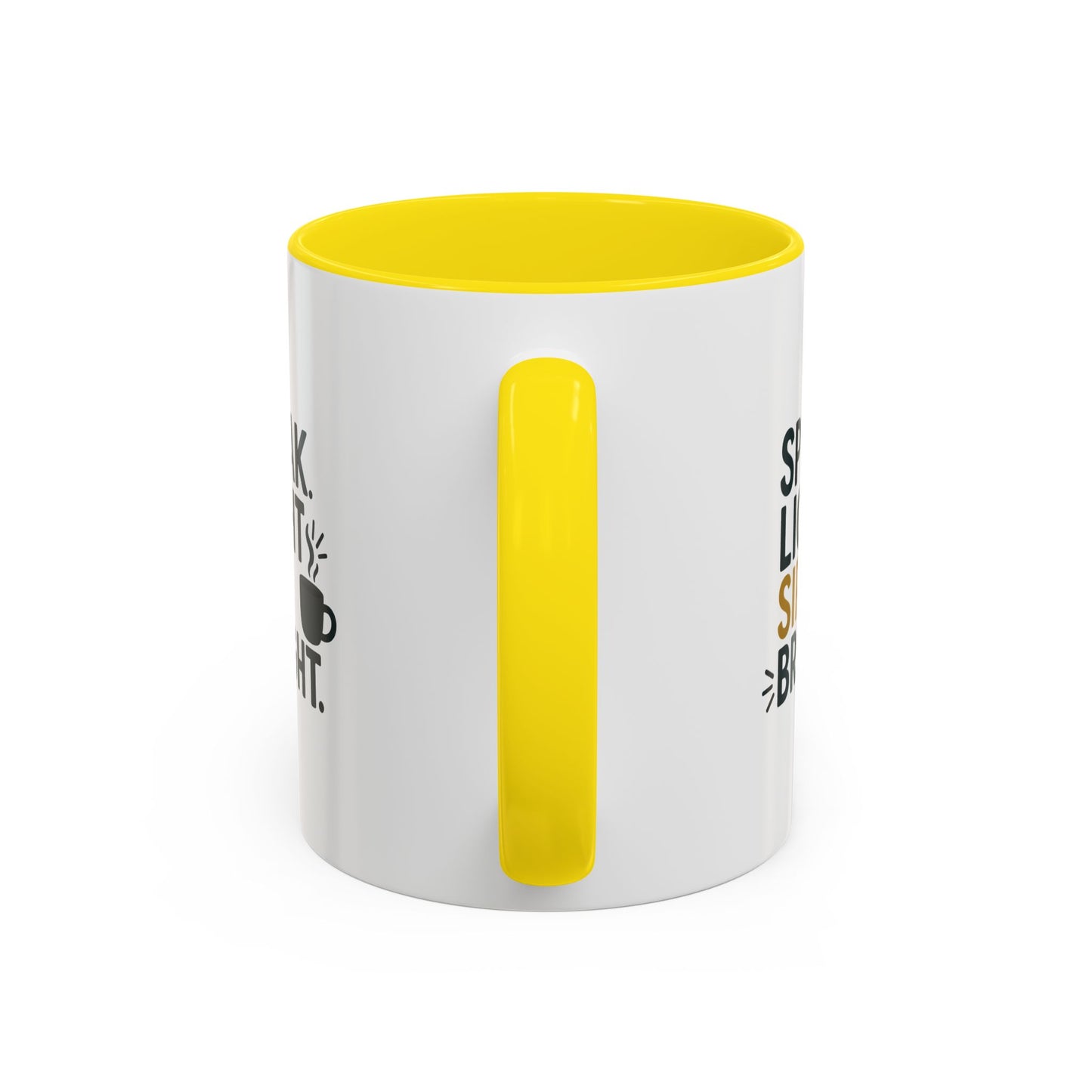 Accent Coffee Mug: Speak Light Sip Bright, Motivational Drinkware, Gift for Coffee Lovers, Inspirational Mug, Home and Office Decor
