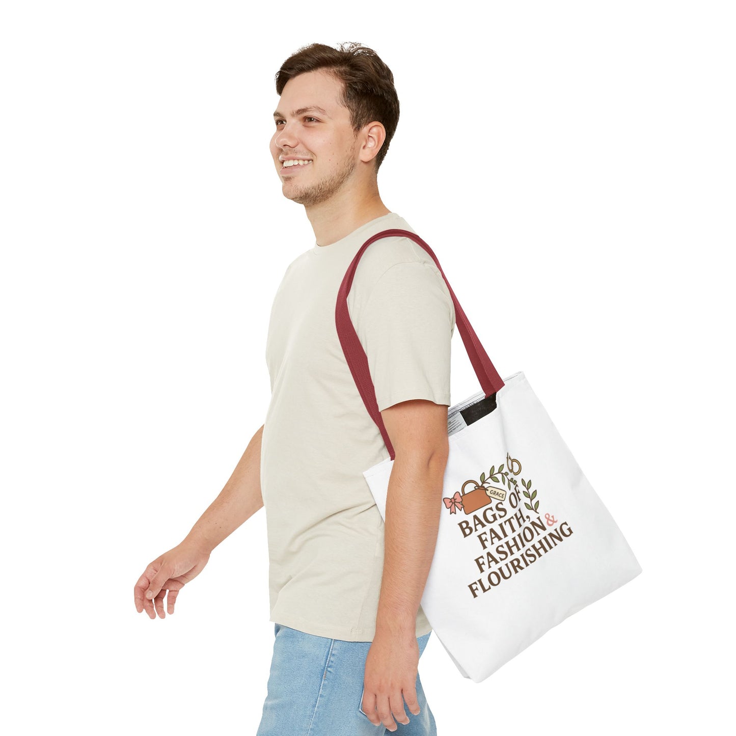 Faith & Fashion Tote Bag | Stylish Everyday Carry, Perfect for Gifts, Shopping, Church Events, and Personal Use