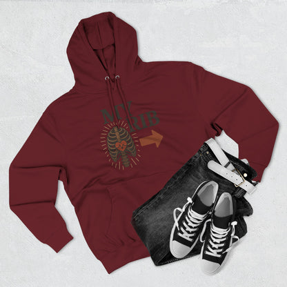 Heartfelt Rib Graphic Hoodie for Couples, Valentine's Day Gift, Matching Sweatshirt, Cozy Fleece, Romantic Style