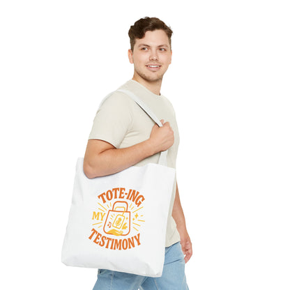 Testimony Tote Bag - Stylish AOP Bag for Daily Use, Perfect for Church, Casual Outings, or Gifts, Christian Tote, Inspirational Bag