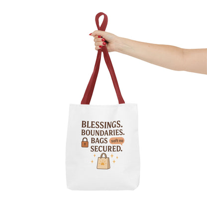 Blessings & Boundaries Tote Bag - Unique AOP Design for Daily Use, Gift for Friends, Travel, Shopping, Eco-Friendly Bag