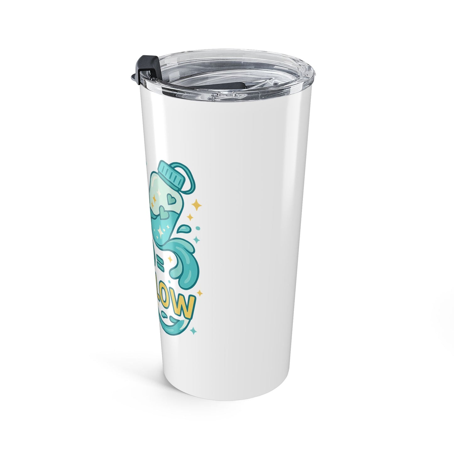 Christian Themed Tumbler, H2O + God = Overflow, Faith Based Travel Mug, Inspirational Gifts for Believers, Religious Drinkware