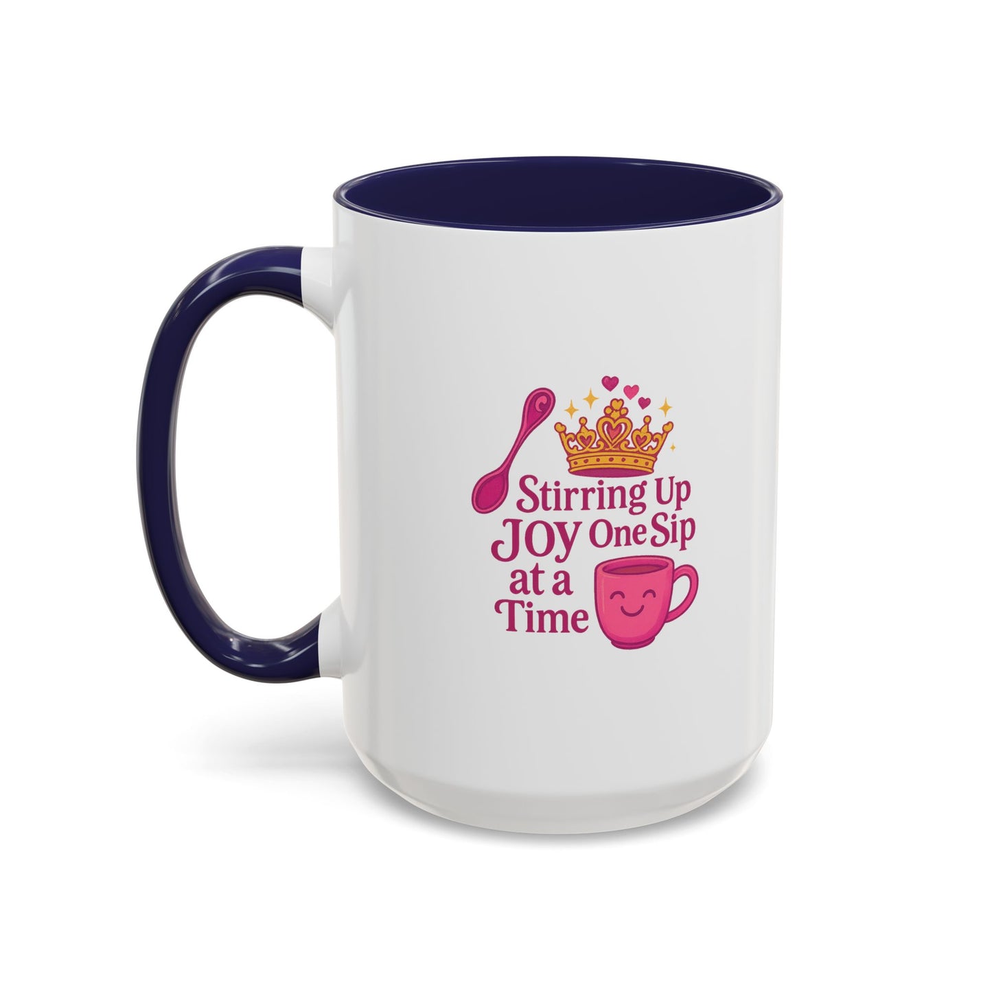 Joyful Crown Accent Coffee Mug | Perfect for Birthdays, Gifts, Home Decor, Coffee Lovers, Daily Motivation