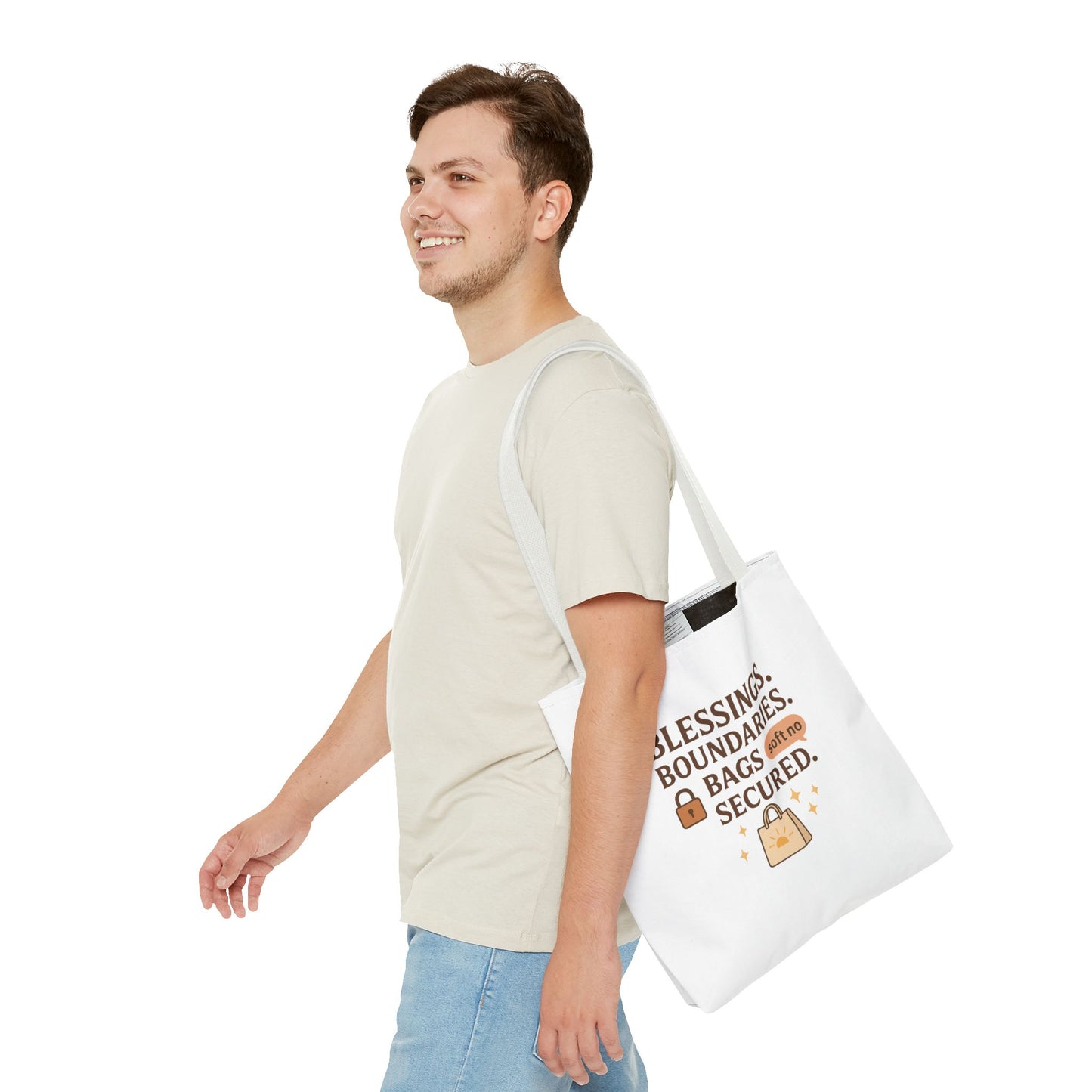 Blessings & Boundaries Tote Bag - Unique AOP Design for Daily Use, Gift for Friends, Travel, Shopping, Eco-Friendly Bag