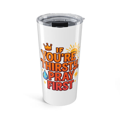 Colorful Prayer Tumbler | 20oz Insulated Drinkware, Motivational Travel Mug, Water Bottle for Christians, Gift for Prayer Warriors