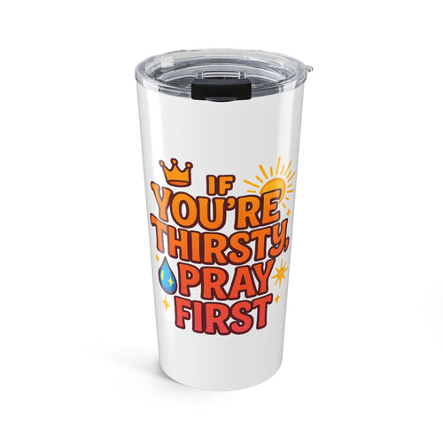 Colorful Prayer Tumbler | 20oz Insulated Drinkware, Motivational Travel Mug, Water Bottle for Christians, Gift for Prayer Warriors