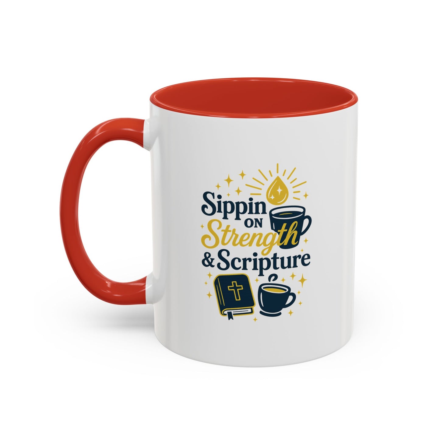 Inspirational Coffee Mug - Sippin' on Strength & Scripture - Perfect Gift for Coffee Lovers, Spiritual Growth, Daily Inspiration, [...]